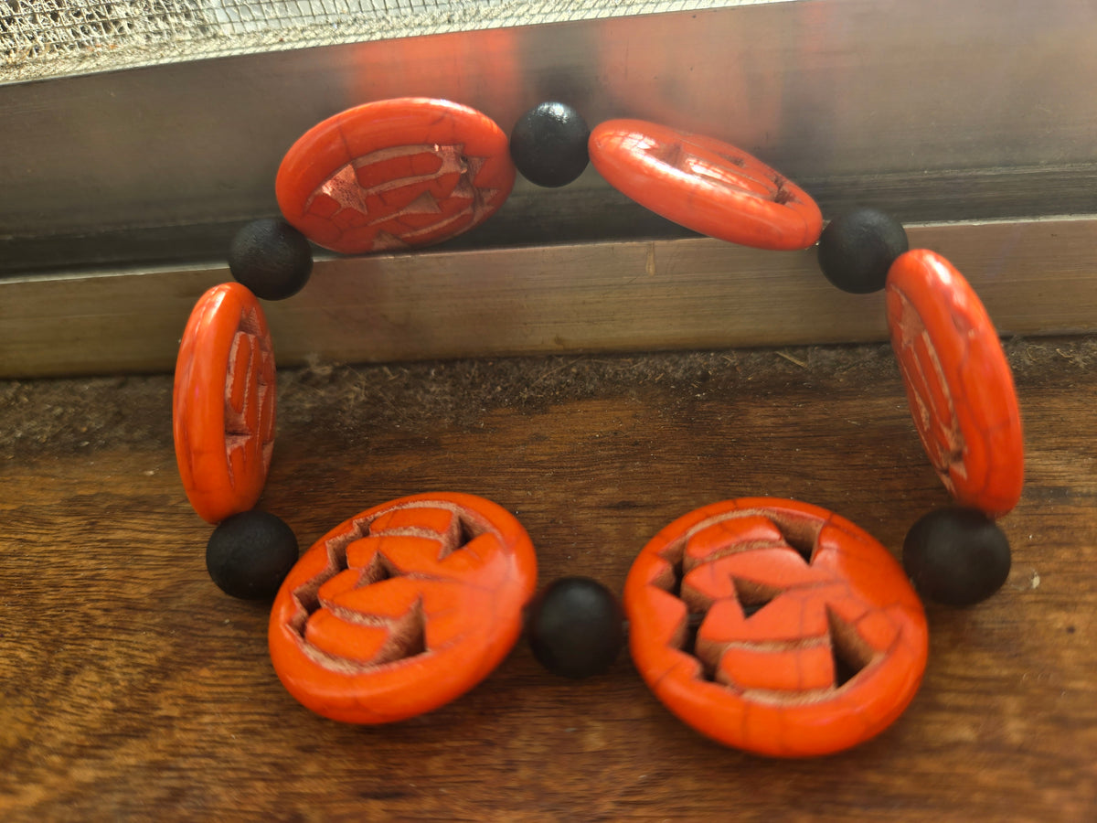 Spooky Pumpkin Halloween Bracelet